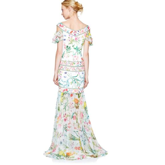 Tadashi Shoji Renee Floral Dress AVZ17047L Size 8 - Special Order Gown - Picture 2 of 11